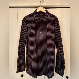 NEW Banana Republic Black and White Grid Men’s Dress Shirt